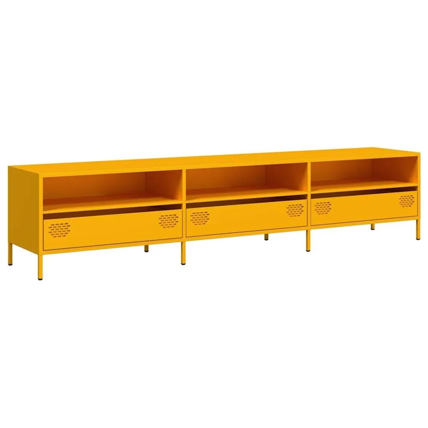 vidaXL TV-Schrank Senfgelb 202x39x43,5 cm Kaltgewalzter Stahl 851349