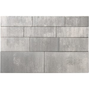 Mehrformatige Terrassenplatten Parchetto-Largo Grau-Alpin für Gehwege und Terrassen.