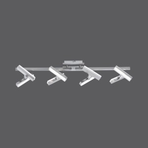 Just Light LED-Spot Rico 8er, Stahl, mit 8 verstellbaren Spots.