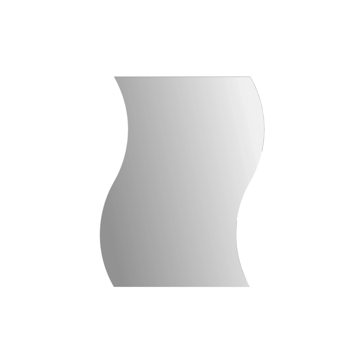 Kristall-Form Spiegelkachel Wave 29 cm x 37 cm Klar mit Klebeplättchen