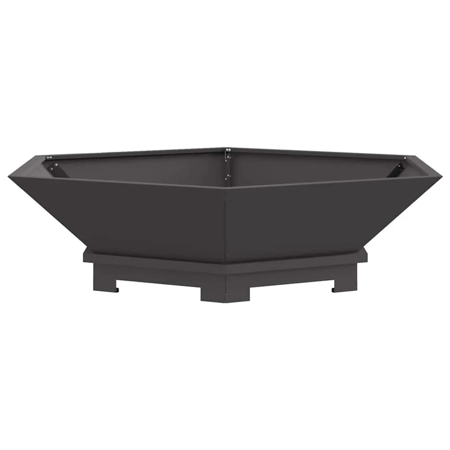 vidaXL Feuerstelle Schwarz 100 x 100 x 28 cm Stahl 858998