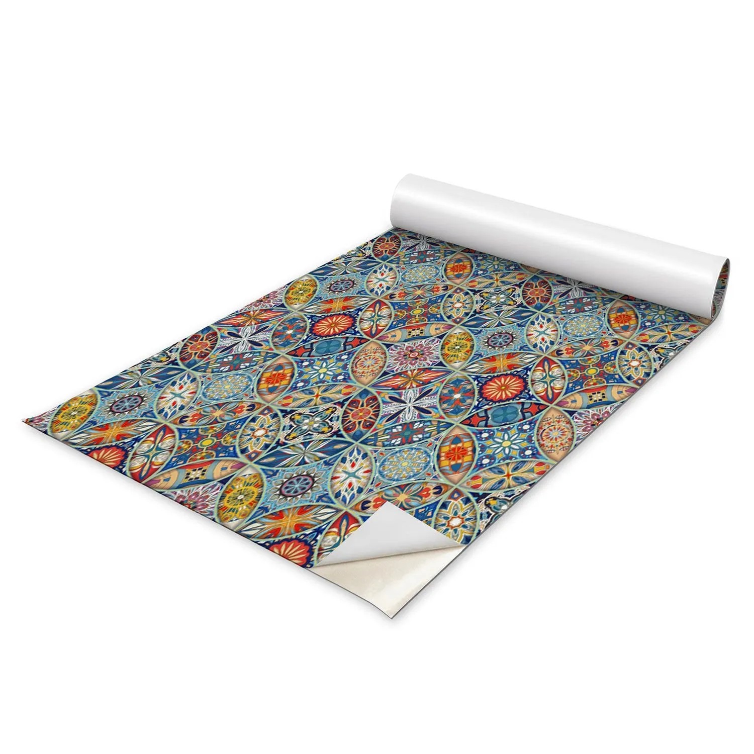 Tulup Möbelfolie Farbenfrohes Mosaik Schrankfolie 75x150 cm Blau Klebefolie Möbel Folie Für Möbel