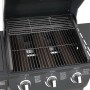 El Fuego Gasgrill Columbus mit 3 Brennern und Seitenkocher, Grillfläche und Warmhalterost.