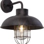 Vintage Außenwandleuchte Portland in Rostfarbe von Brilliant. Metall-Wandlampe im Industrie-Look.