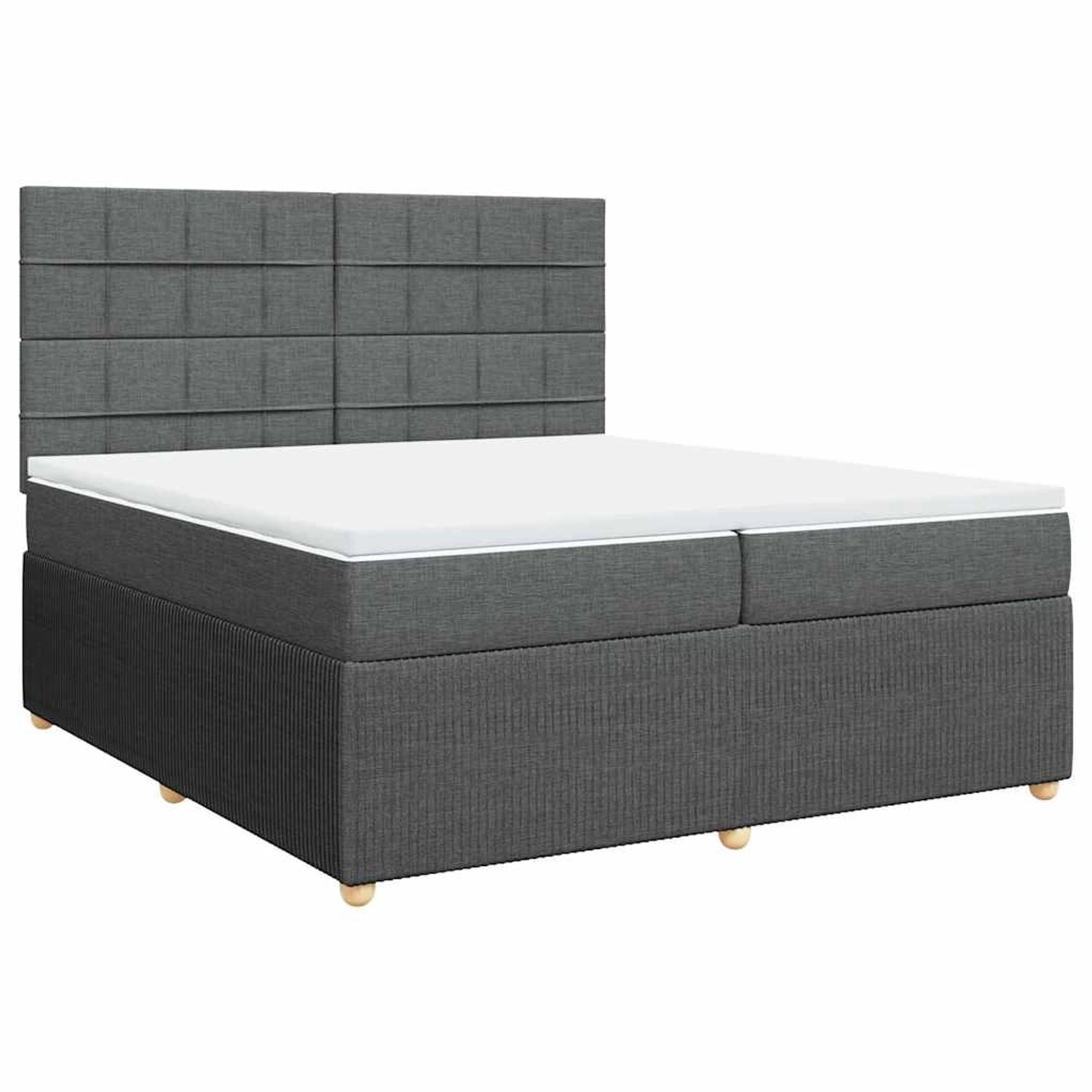 vidaXL Boxspringbett mit Matratze Dunkelgrau 200x200 cm Stoff 3292164 günstig online kaufen