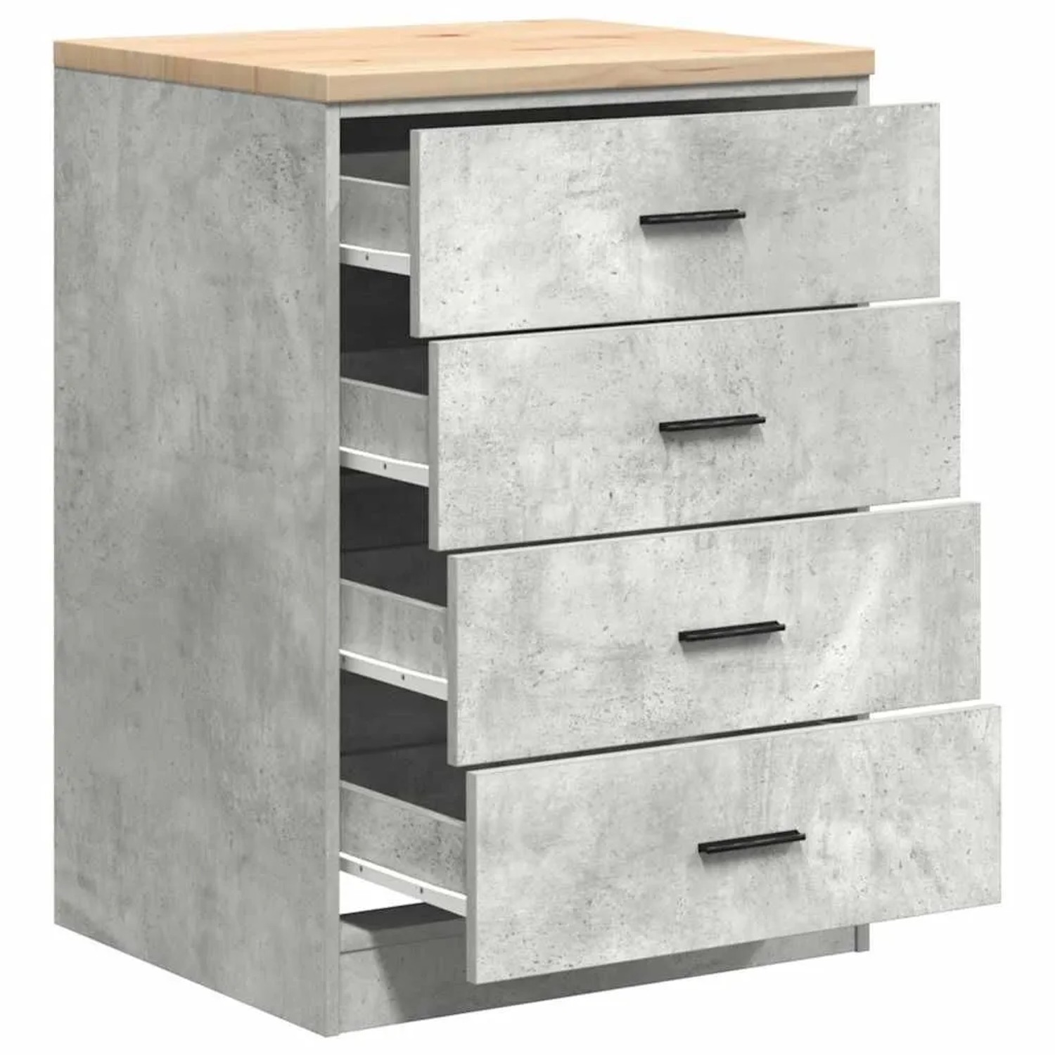 vidaXL Garagen-Aufbewahrungsschrank Betongrau Massivholz Kiefer 860601_5