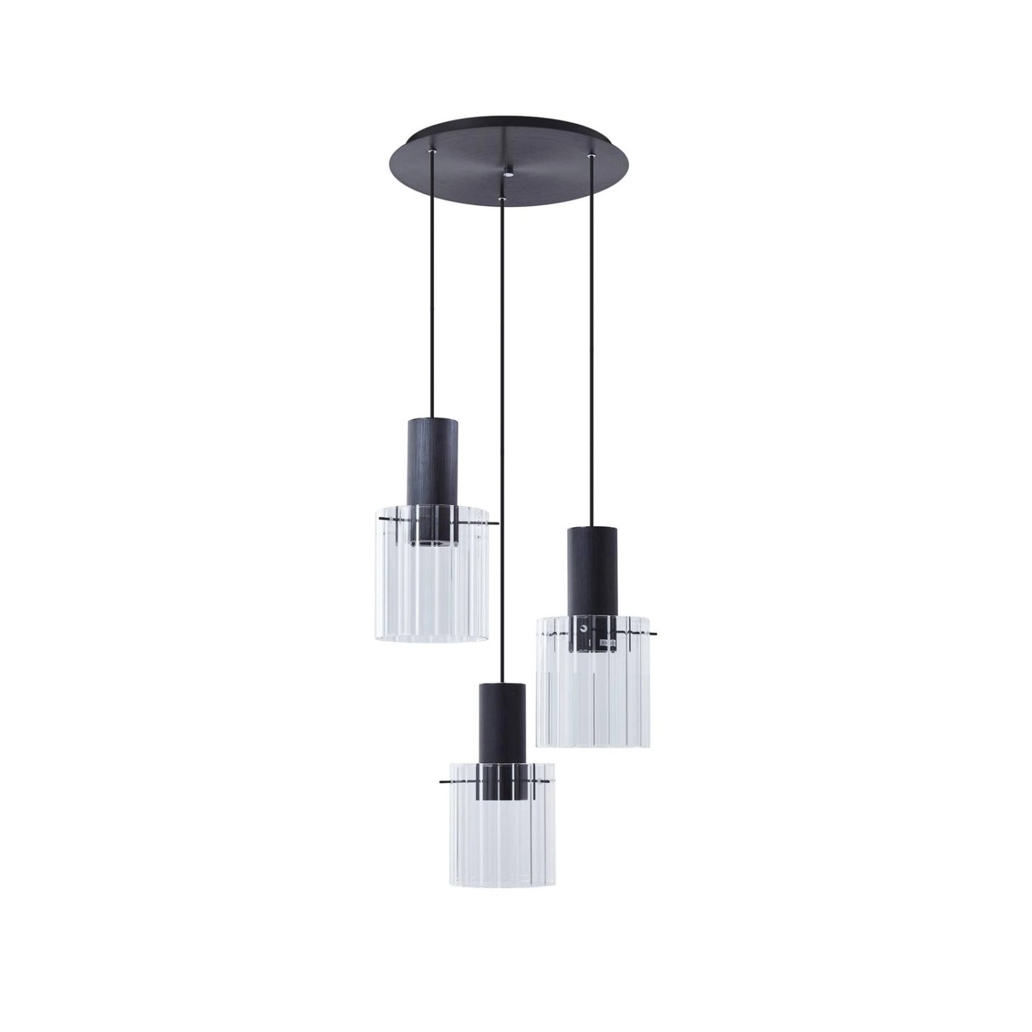 Lucande Pendelleuchte EIrian 10019963 Modern in Transparent aus Metall 3-fl günstig online kaufen