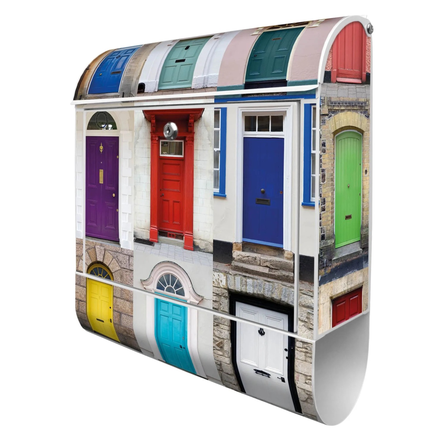 Banjado Design Briefkasten Weiß Pulverbeschichtet 39x47x14cm 2 Schlüssel Mi günstig online kaufen