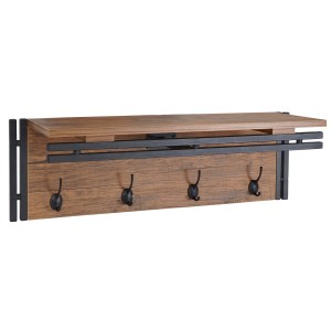 MCW Wandgarderobe A27 4 Haken 3D-Struktur Wildeiche-Optik
