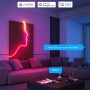 Govee Neon Lichtschlauch als Gesicht an Wand, steuerbar per App und Sprachassistent.