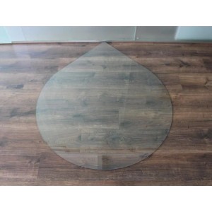 ECOfoxx Funkenschutzplatte Glasbodenplatte Tropfen 125cm