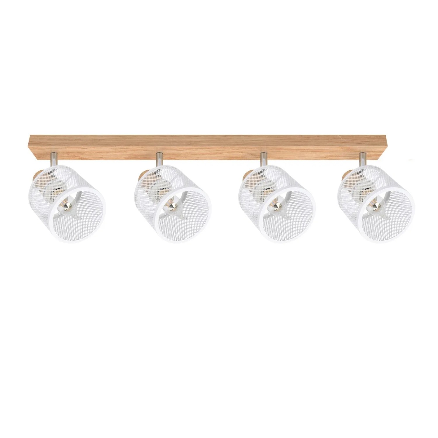 NETTLIFE Deckenstrahler aus Wood 4xE14 Weiß