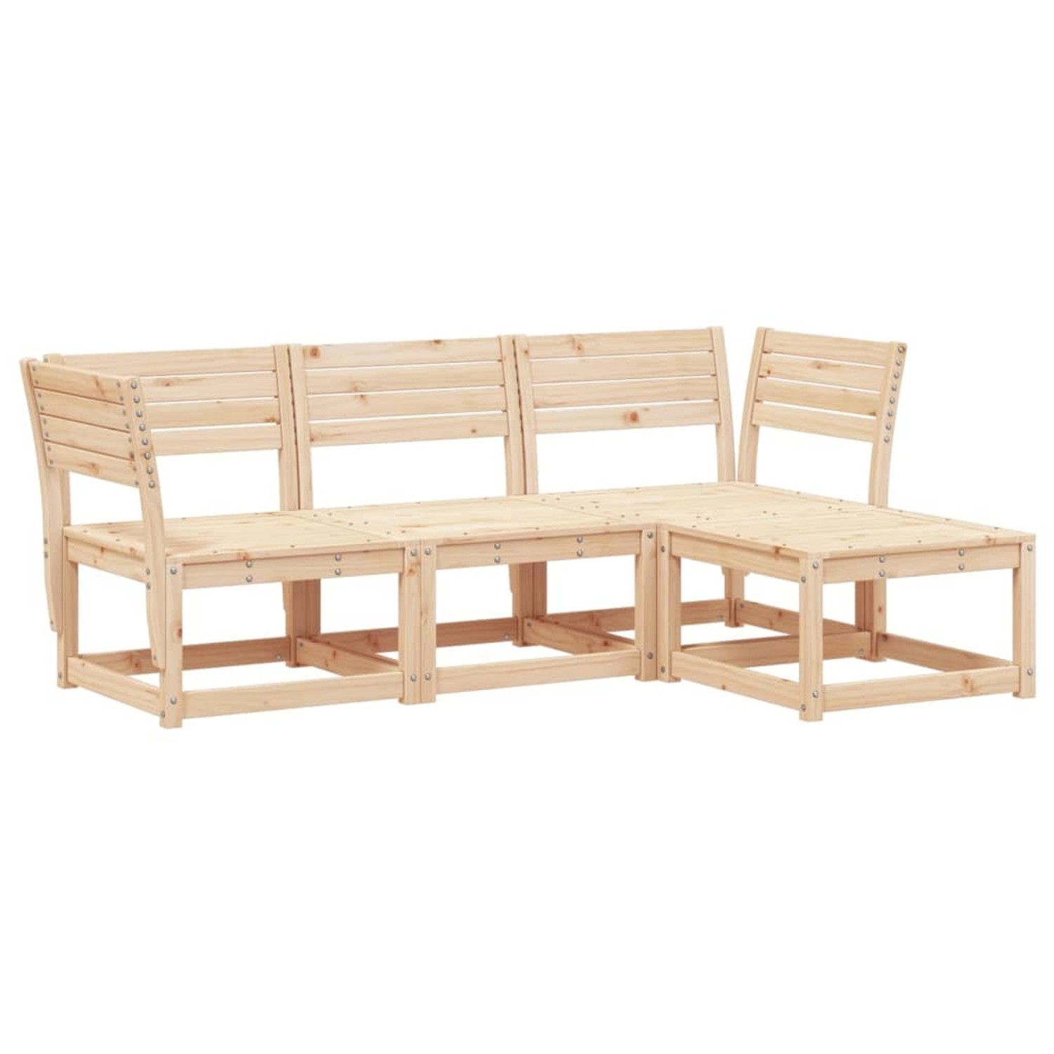 vidaXL 4-tlg Garten-Lounge-Set Massivholz Kiefer Modell 20 günstig online kaufen