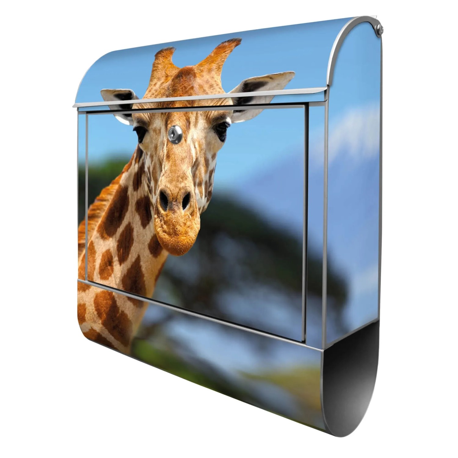 Banjado Design Briefkasten Silber Pulverbeschichtet 39x47x14cm 2 Schlüssel günstig online kaufen