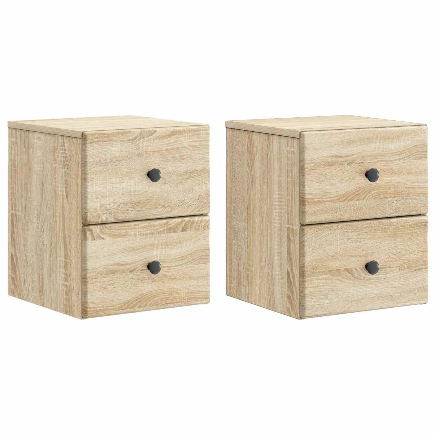 vidaXL Wandmontierter Nachttisch 2 Stk Sonoma-Eiche 34,5 x 33 x 40 cm 899150