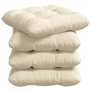 vidaXL Sitzkissen 4 Stk Creme 45 x 45 cm Cordstoff 42015140