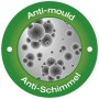 Symbol für Anti-Schimmel-Effekt des SANILO Duschvorhangs Waterworld.