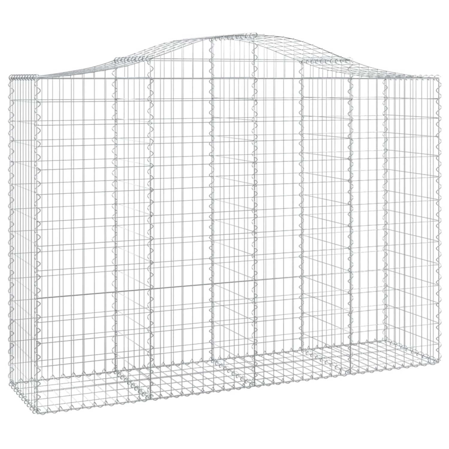 vidaXL Gabionen mit Hochbogen 3 Stk 200x50x140/160cm Eisen 1554831