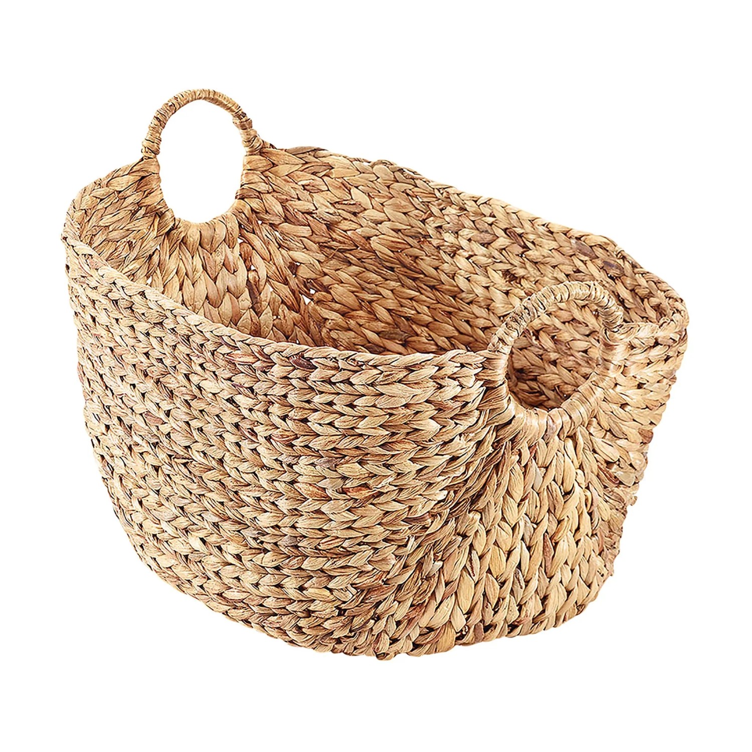 Kobolo Aufbewahrungskorb Wäschekorb Korb Wasserhyazinthe 51x30x36 cm