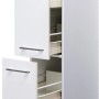 Flex-Well Apothekerschrank Joelina, 30 cm, Weiß, mit Auszügen und Ablagen.