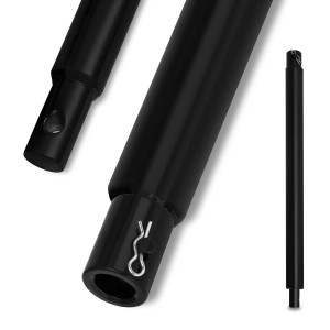 EBERTH Bohrer Verlängerung aus Stahl, 400mm Länge für Erdbohrer und Gartenbohrer.