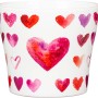 Scheurich Übertopf Heartbeat mit Herz-Motiven, Ø 13cm, ideal für Zimmerpflanzen.
