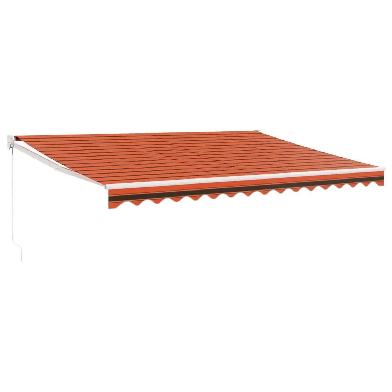 vidaXL Markise Einziehbar Orange und Braun 4,5x3 m Stoff und Aluminium 3154444