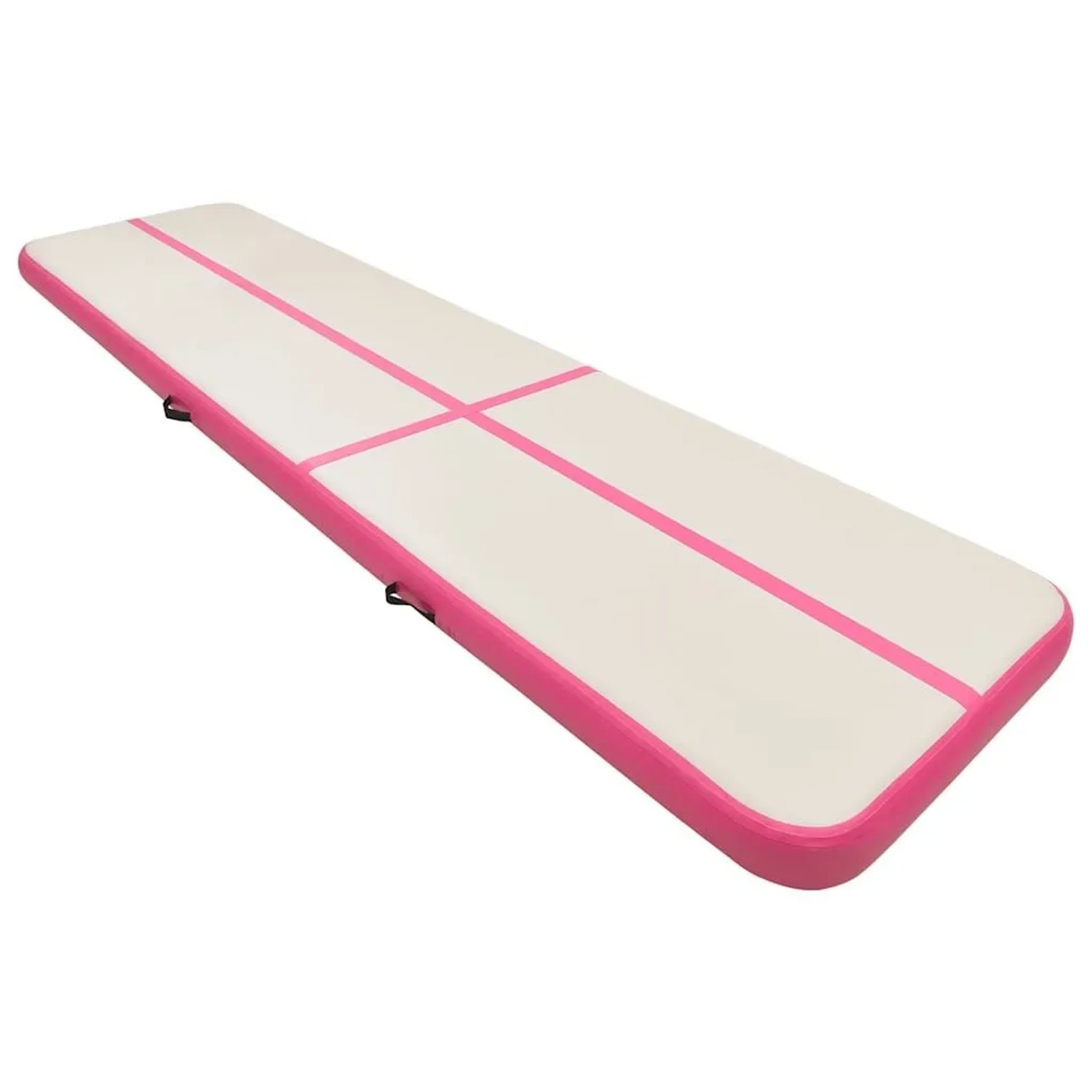 vidaXL Aufblasbare Gymnastikmatte mit Pumpe 600x100x20 cm PVC Rosa 92685