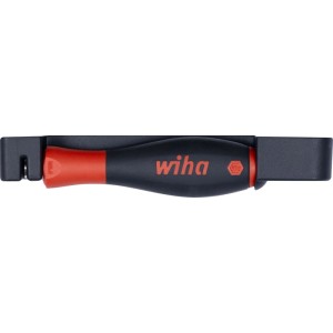 Wiha SoftFinish Schraubendrehergriff, schwarz-rot, im ProBuddy Halter des 40-teiligen Bit- und Steckschlüssel-Sets.