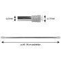 Bestlivings Klemmstange, silber glänzend, ausziehbar von 60-90 cm, für Gardinen und Vorhänge.