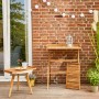 Siena Garden Klapptisch Caruna, rechteckig, Natur, 45x70 cm, aus Holz, für den Garten oder Balkon.