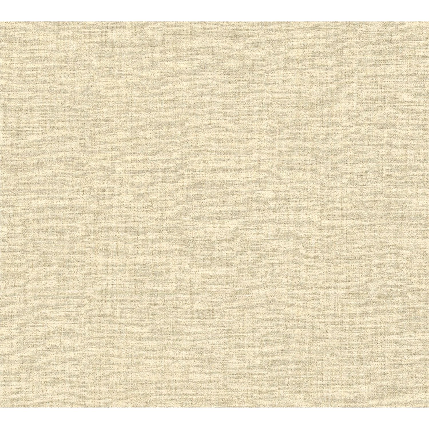 Livingwalls Uni Tapete in Creme-Beige mit feiner Textur für Wohnräume.
