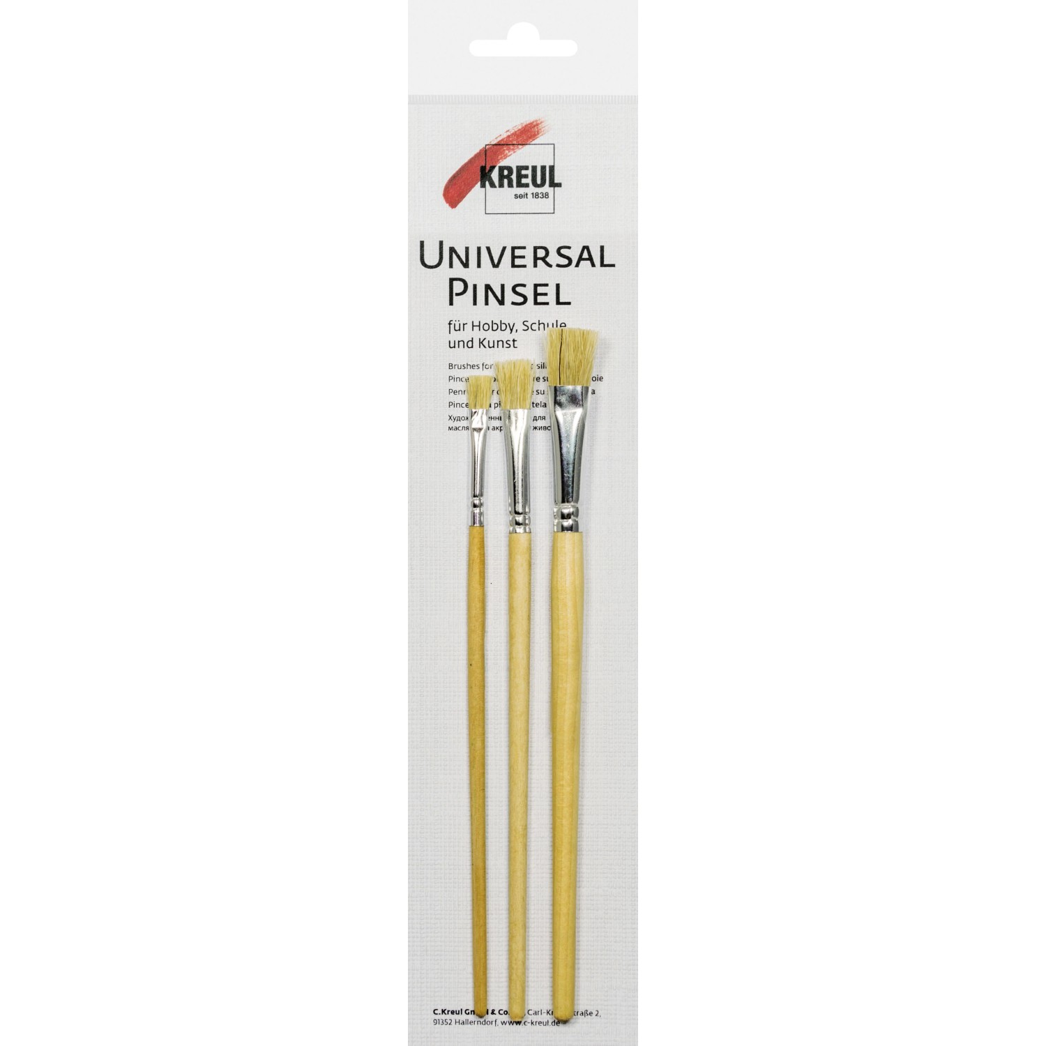 Kreul Universalpinsel Borste Flach 3er Set günstig online kaufen