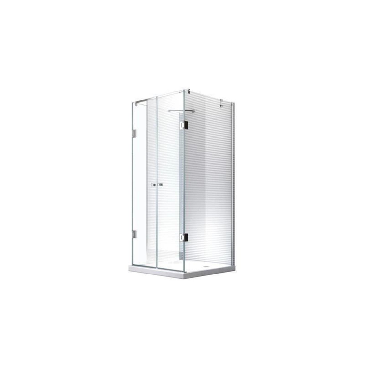 Glaszentrum Hagen  90x100x90x195cm Ares UDuschkabine Silber inkl. Tasse/Sip günstig online kaufen