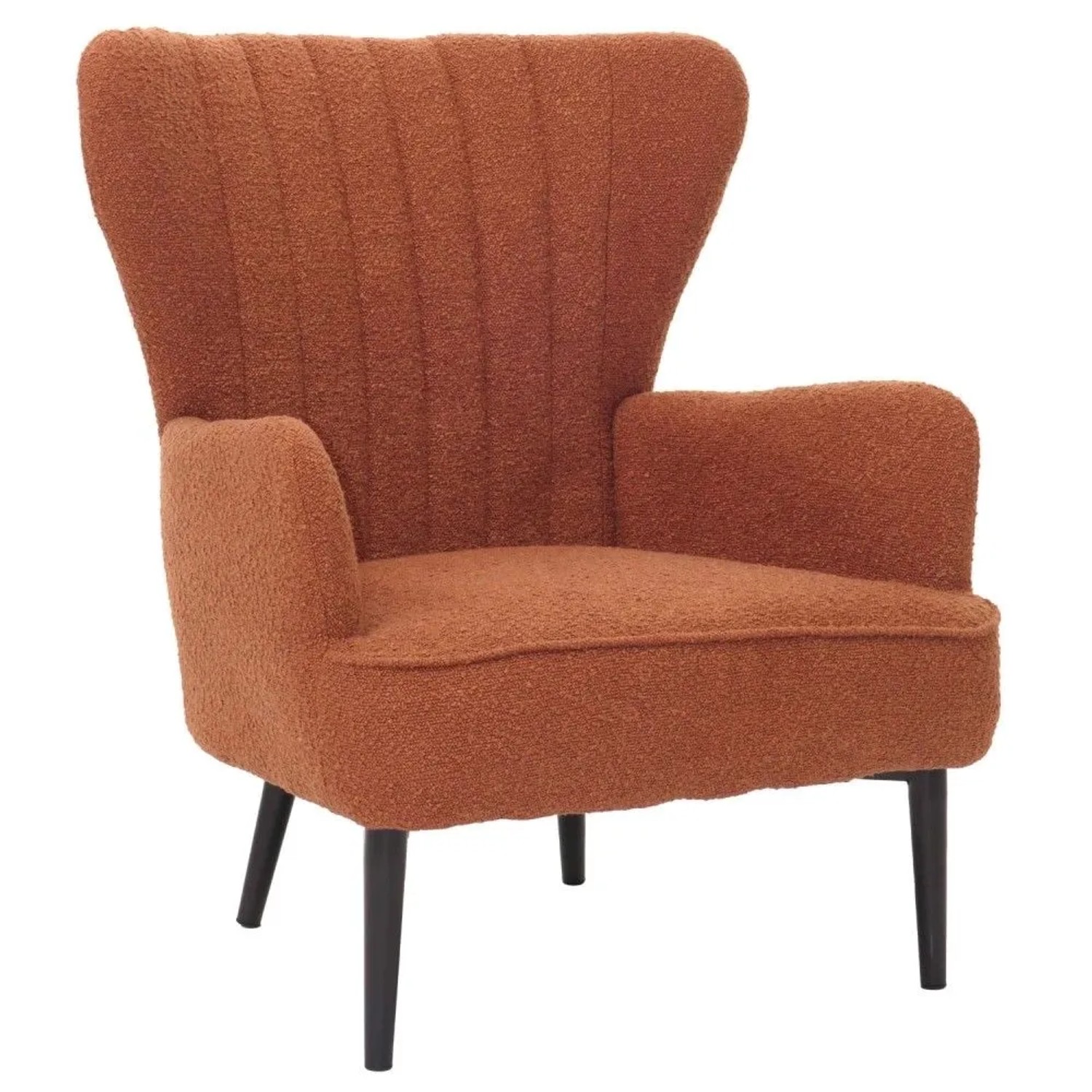 MCW Lounge-Sessel K37 Stoff Bouclé 600g/m² Terrakotta