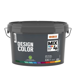 Grauer Eimer OBI Design Color Mix Basis 4, 2,5 l, Innenfarbe zum Mischen.