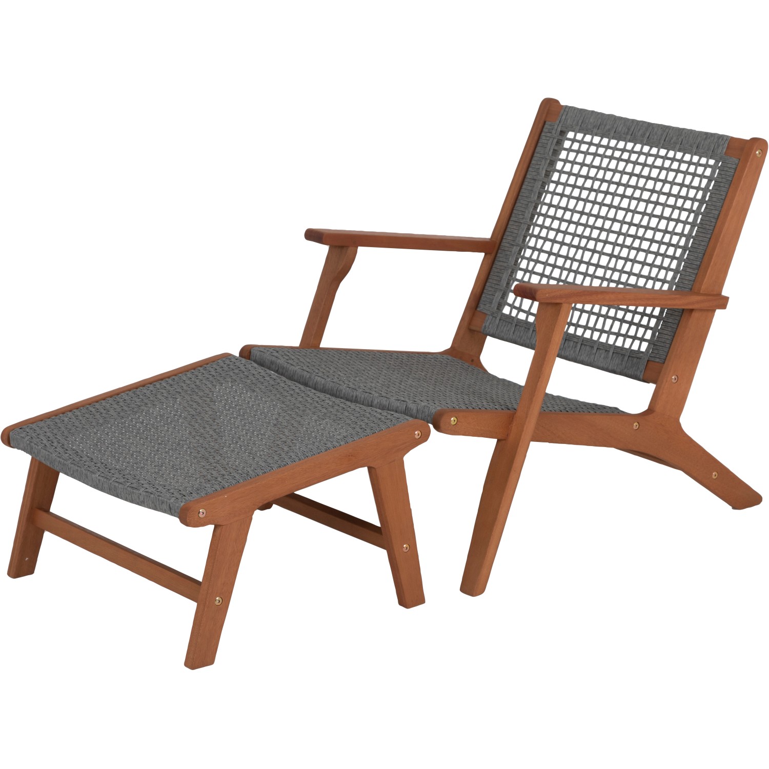 Acamp Relax-Chair Bangkok Teak-Grau FSC® günstig online kaufen