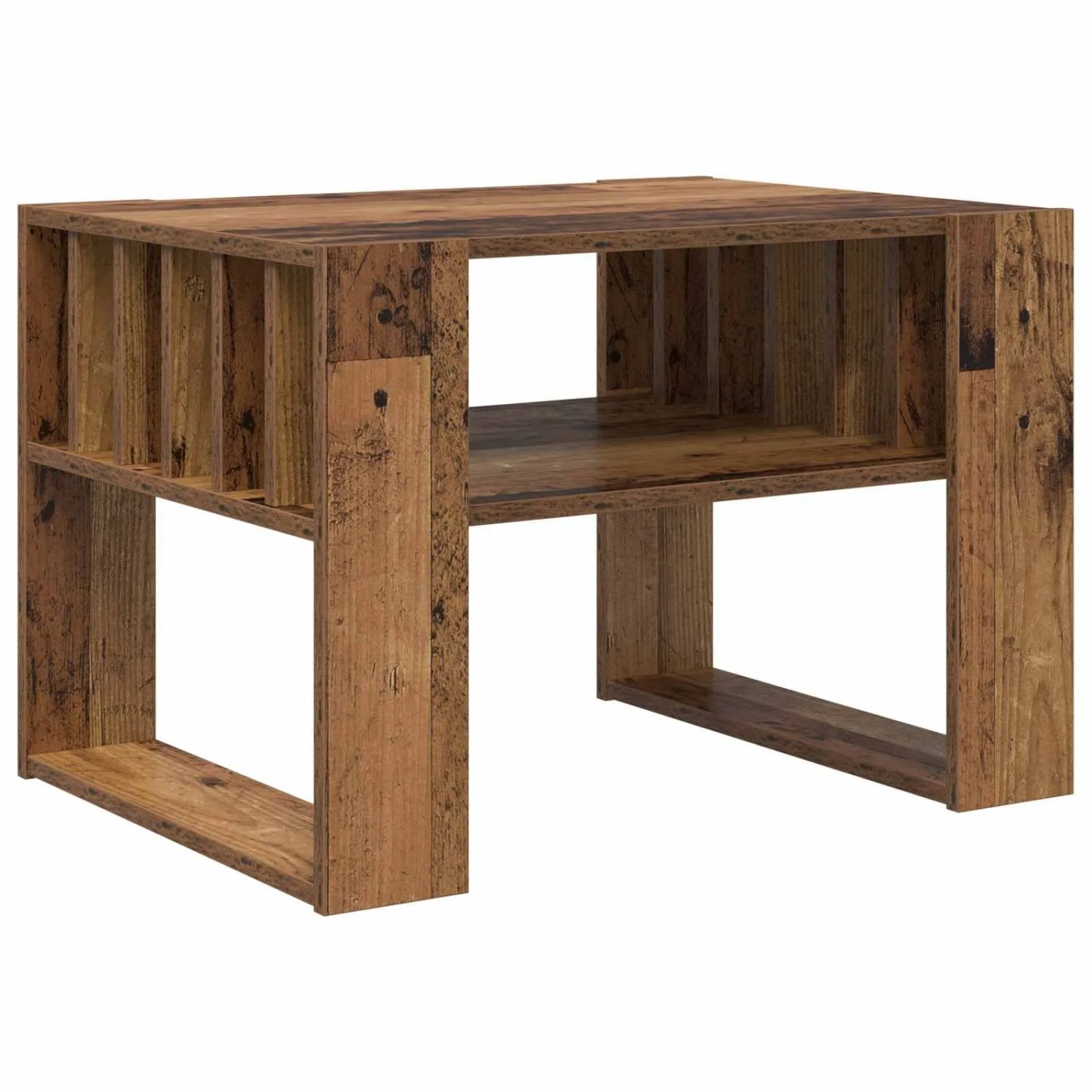 vidaXL Couchtisch Altholz 66 x 49,5 x 45 cm Holzwerkstoff 8000122 günstig online kaufen