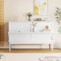 okwish Schrankbett 140x200cm mit Lattenrost Wandbett Schlafzimmer Weiß ohne Matratze_3
