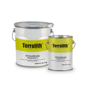 Terralith 2K Grundierung 4 kg: Zwei Dosen Epoxidharz-Haftgrund für Bodenuntergründe, Komponente A und B.