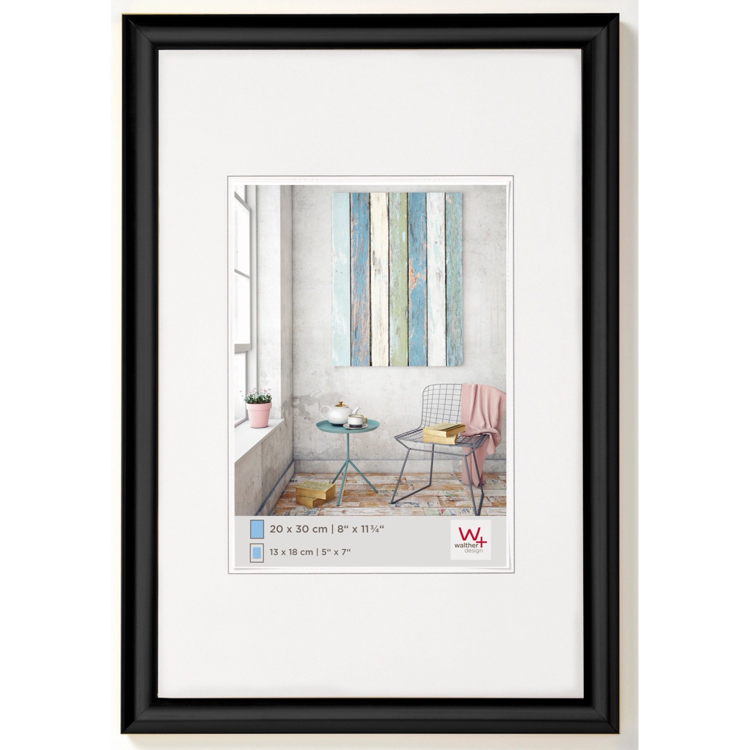 walther design Trendstyle Kunststoff Bilderrahmen  30x40 cm Schwarz günstig online kaufen