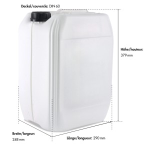 Kanister mit Flambiol Bioethanol 100% Hochrein, 3x20l für Kamine & Dekofeuer.