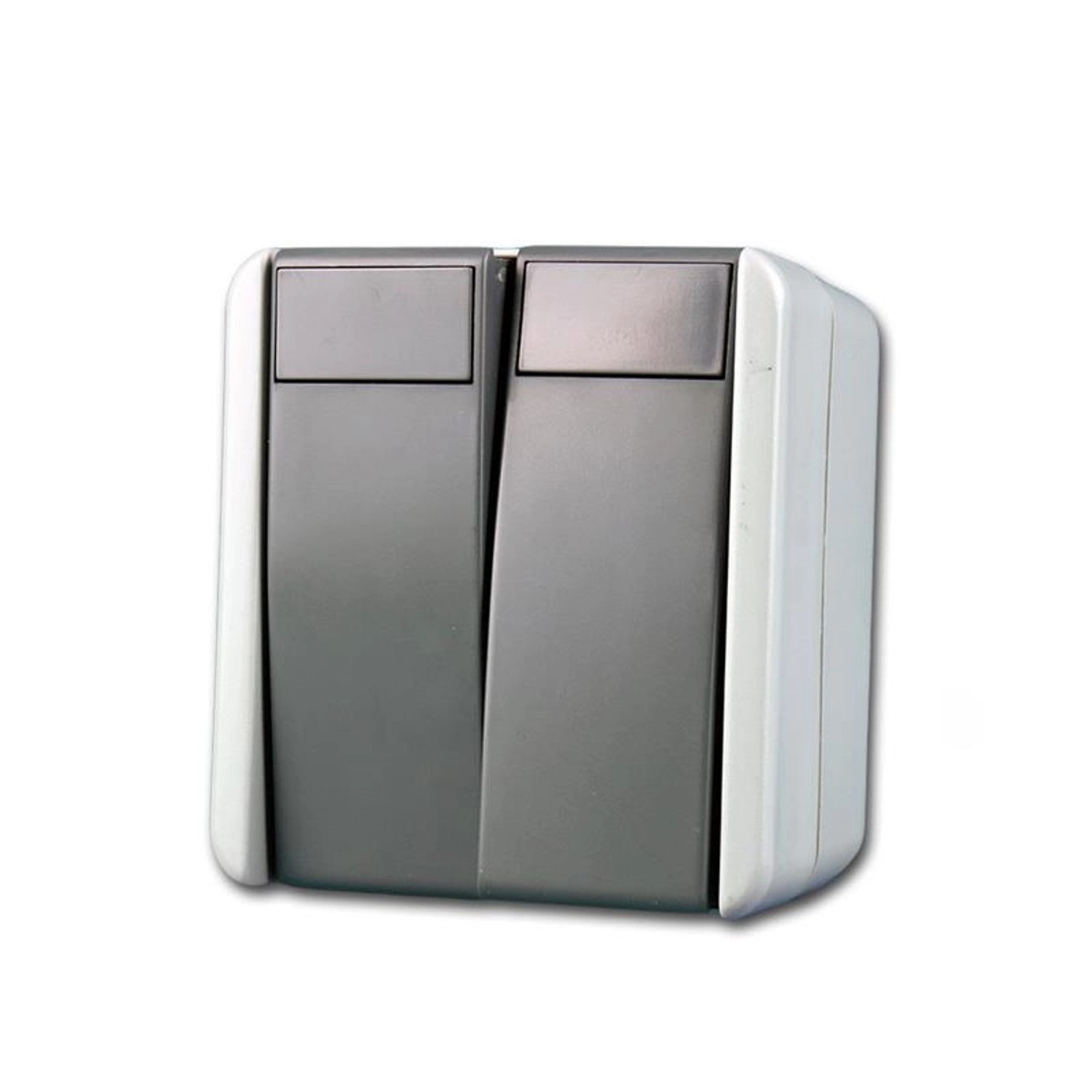 TEM Fontana Doppel Wechsel Schalter Grau 250V10A