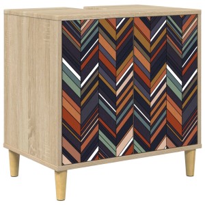 vidaXL Badezimmerschrank OMMEN Sonoma 60 x 40 x 60 cm Holzwerkstoff 8007399