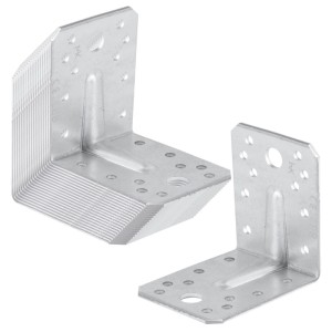 SOTECH Winkelverbinder 70x70 mm, 20er Set, Stahl verzinkt mit Sicke für hohe Stabilität.