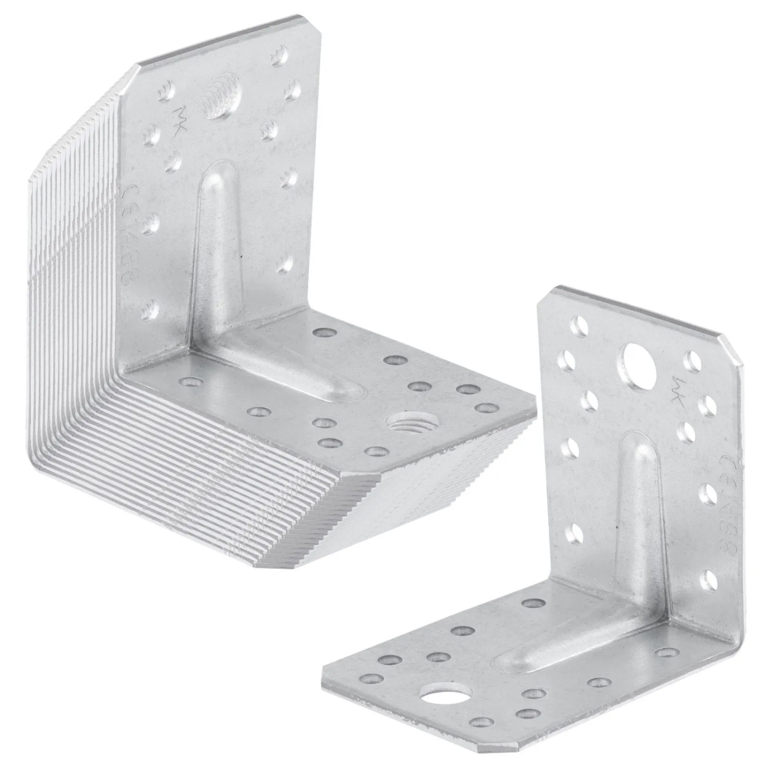 SOTECH 20er Set Winkelverbinder 90 Grad mit Sicke 70 x 70 x 55 x 2,5 mm