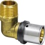 Press-Übergangsstück aus Messing, 16 mm x R 1/2 Zoll, für Heizung und Trinkwasser.