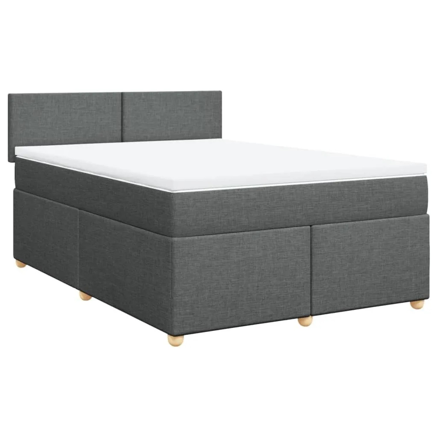 vidaXL Boxspringbett mit Matratze Dunkelgrau 140x200 cm Stoff 3288997 günstig online kaufen