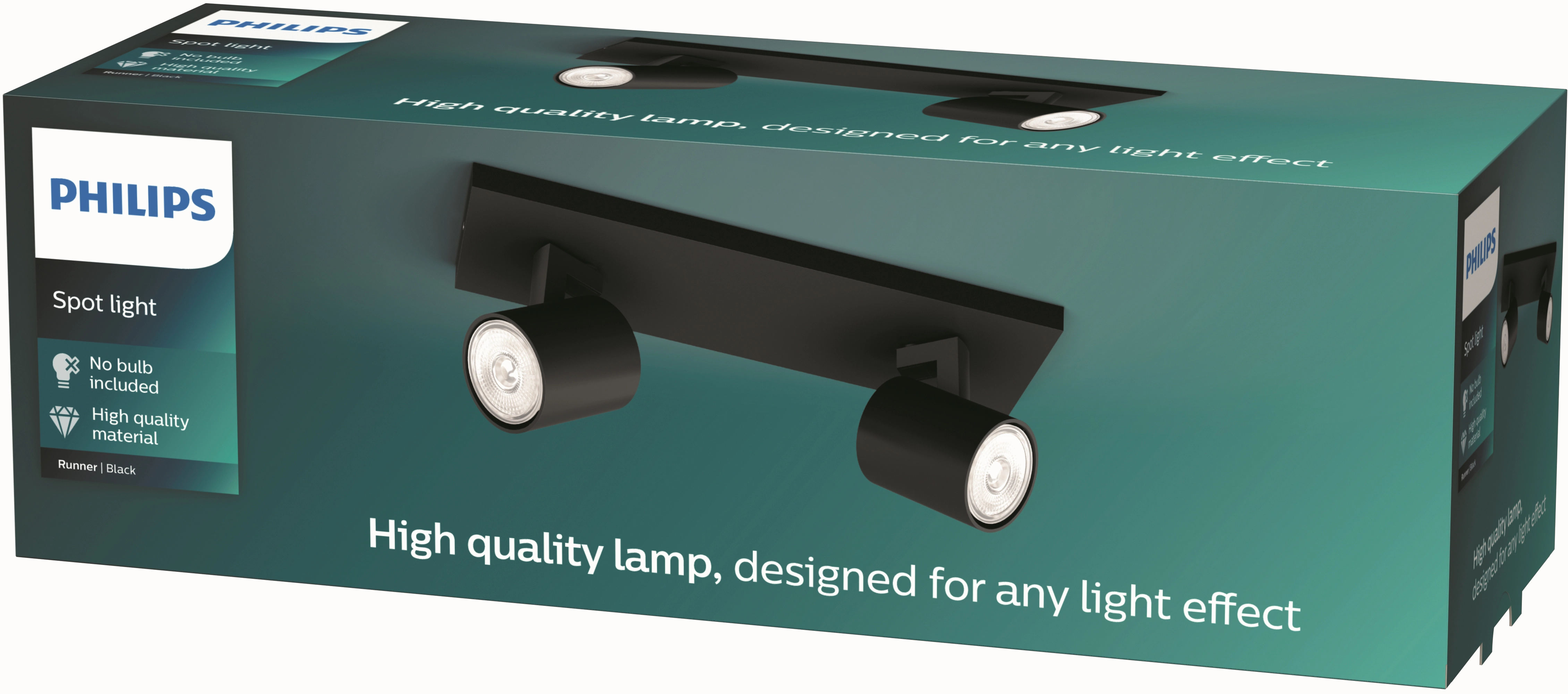 Philips LED-Spot myLiving Runner 2-flammig 2x20 W Schwarz exkl. lm kaufen  bei OBI