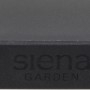 Detailansicht: Siena Garden Stapelstuhl Square in Anthrazit mit Logo.